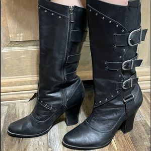 Harley-Davidson Tall Black Leather Boots 9.5